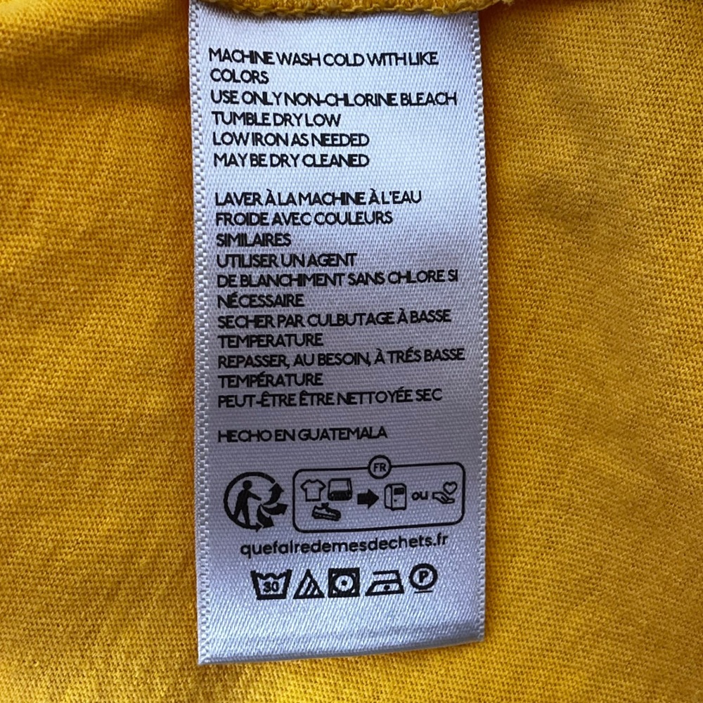 Free People We The Free Womens L Mustard Yellow Oversized Cap Sleeve Tee T-Shirt - Picture 7 of 9
